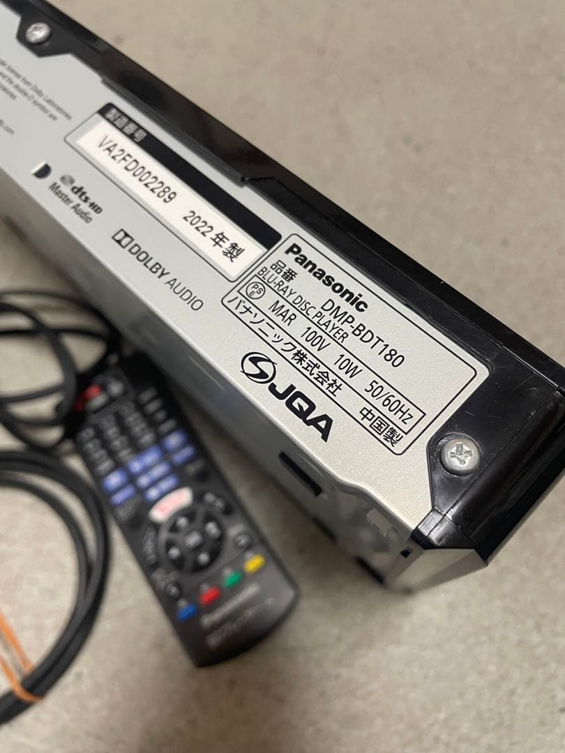 Panasonic 4K ブルーレイプレーヤ　DMP-BDT180