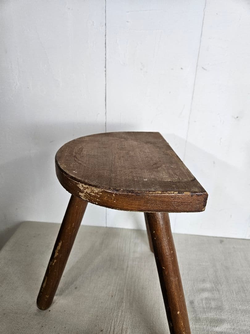 France antique 古い木のスツール 木製 チェア 椅子 花台
