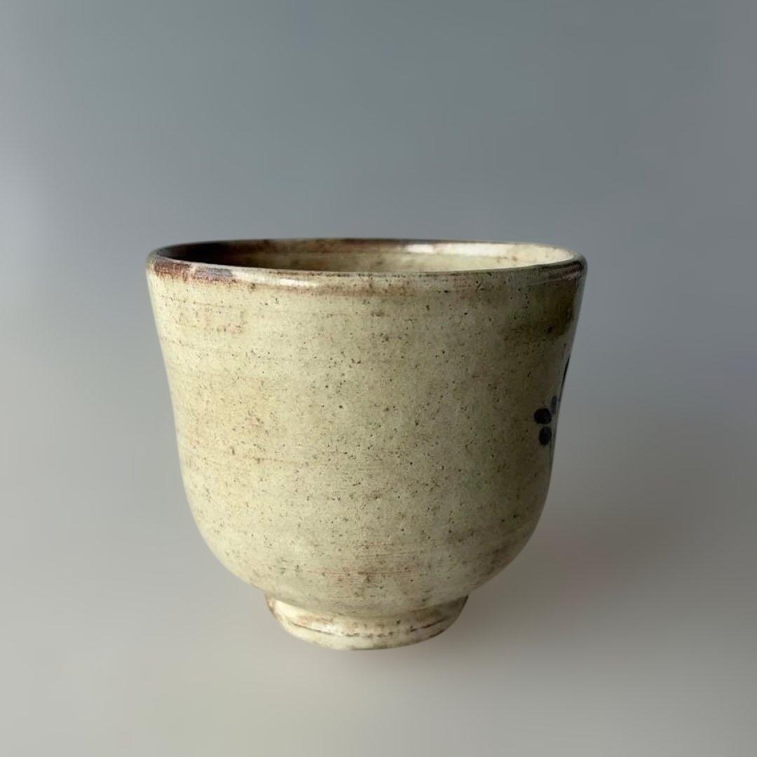 「御本立鶴」筒茶碗