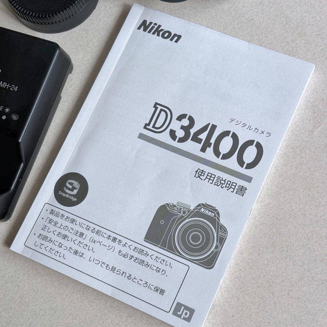 【美品】Bluetooth搭載　Nikon D3400 デジタル一眼レフカメラ