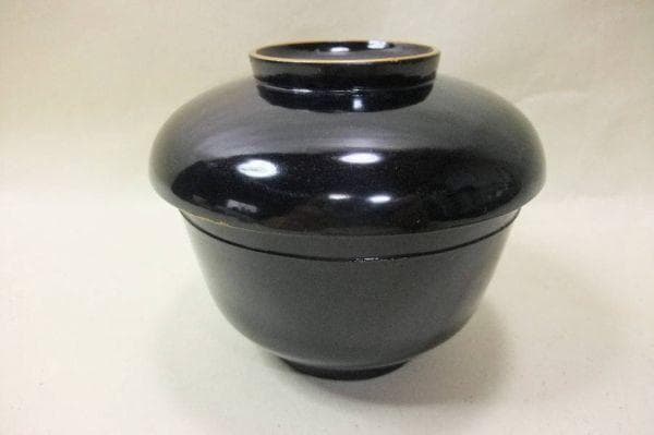 大正期 黒椀 吸い物椀 10客 天然木 本漆器 木箱