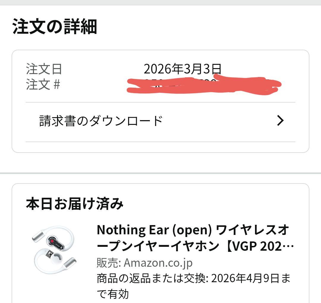 Nothing Ear (open) ワイヤレスオープンイヤーイヤホン