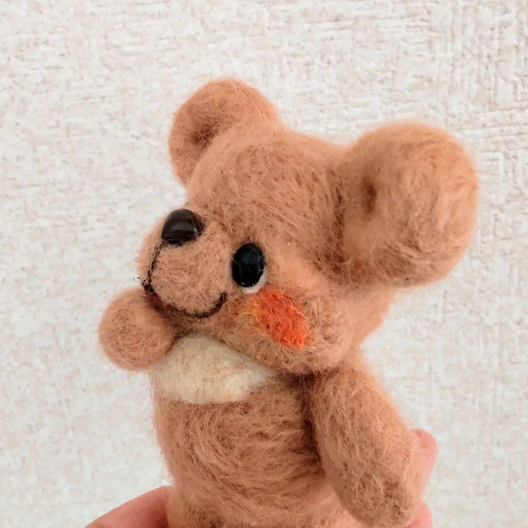 展示のみ☆mofuwako-bo もふわベア 羊毛フェルト
