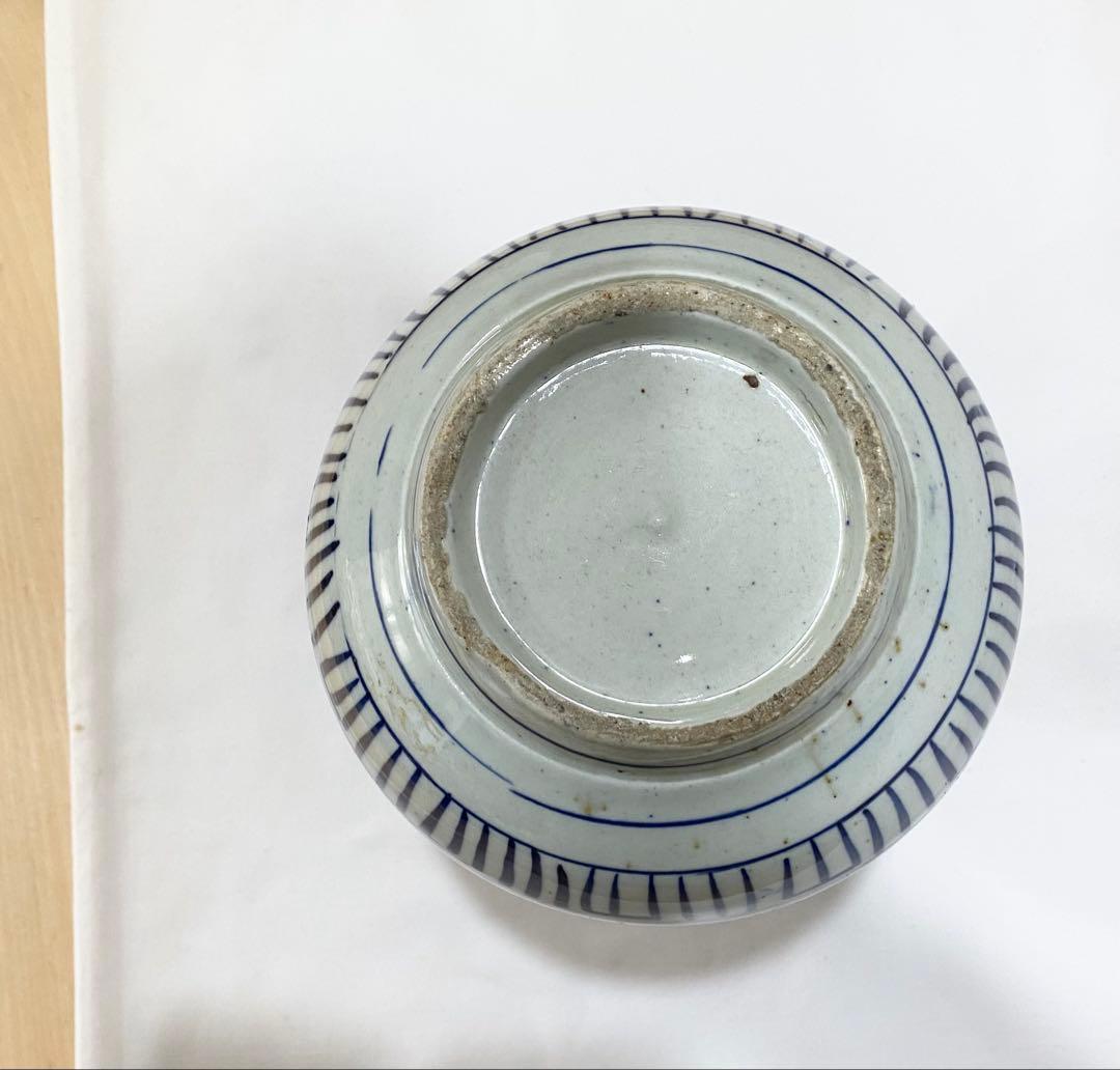 古伊万里／レトロな “印判微塵唐草文大徳利“