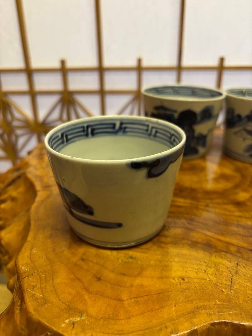 古伊万里　染付　蕎麦猪口　5客セット