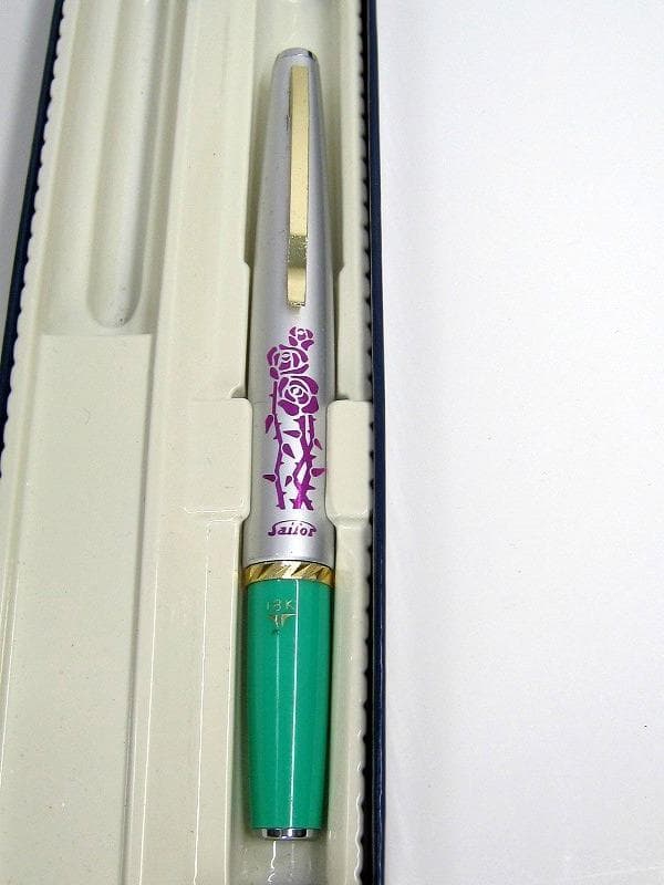 SAILOR 万年筆 ショート 18K　薔薇　昭和ロマン