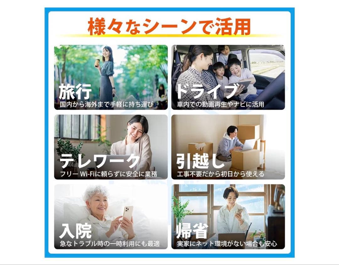 インスタントWiFi 365日100GB ポケットWiFi ルーター