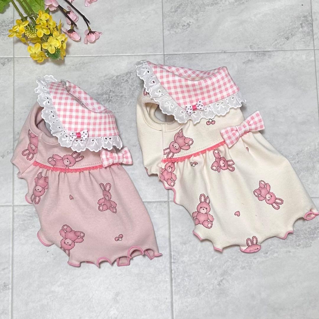 犬服ハンドメイド　スクエアカラーワンピ