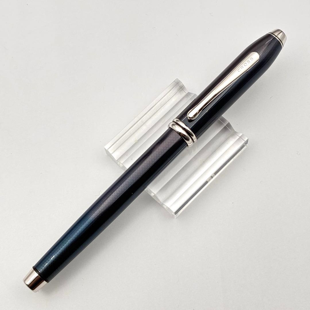 CROSS クロス タウンゼント 万年筆 クオーツブルー 18Kペン先 中字M