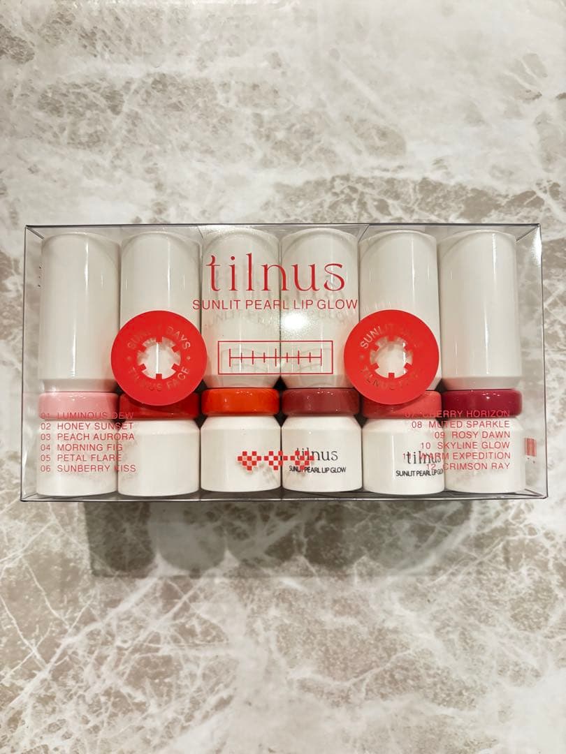セール中ティルナス全色 Sunlit Pearl Lip Glow セット12本