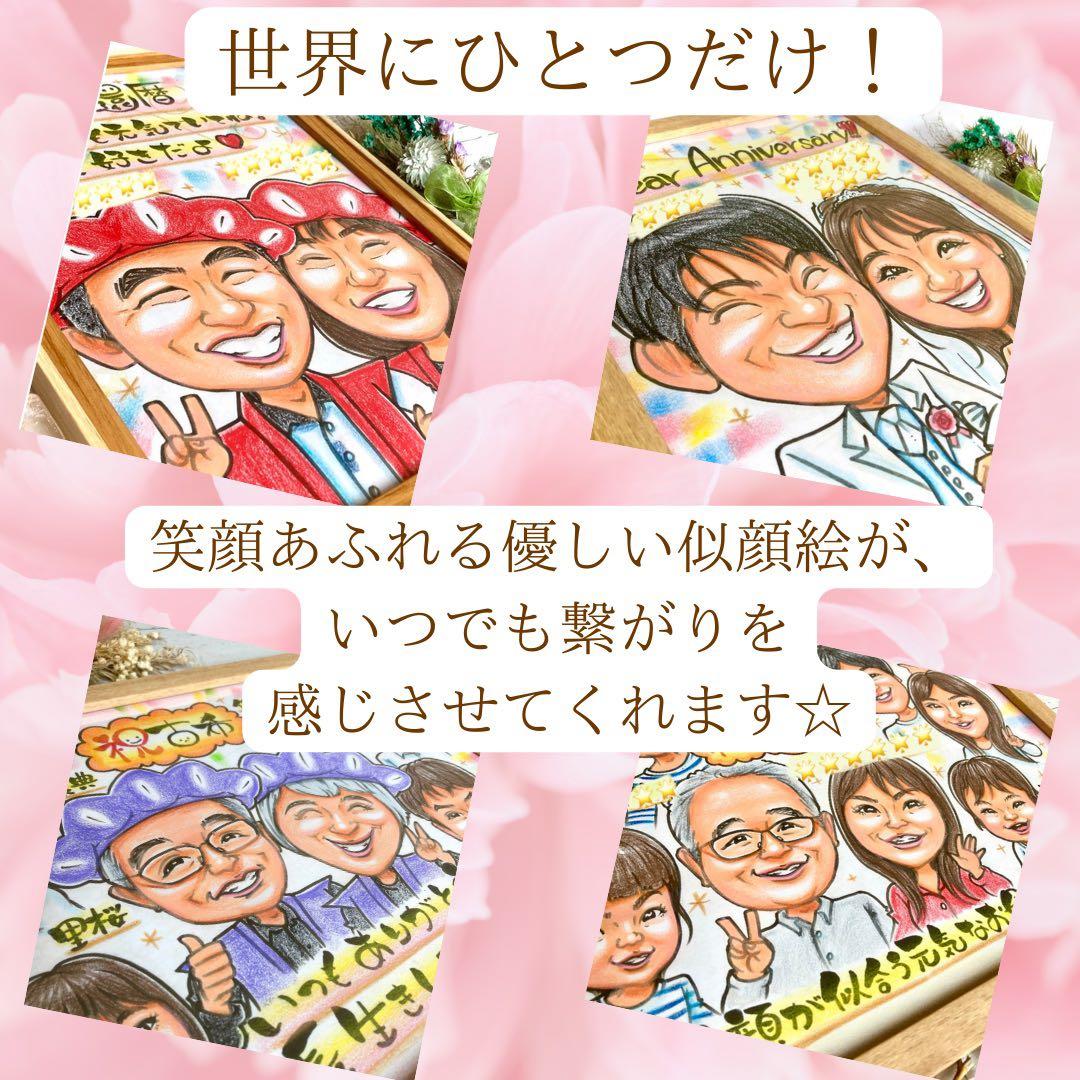 似顔絵オーダー　結婚祝い　誕生日　記念日　新築・引っ越し祝い　退職祝い　母の日