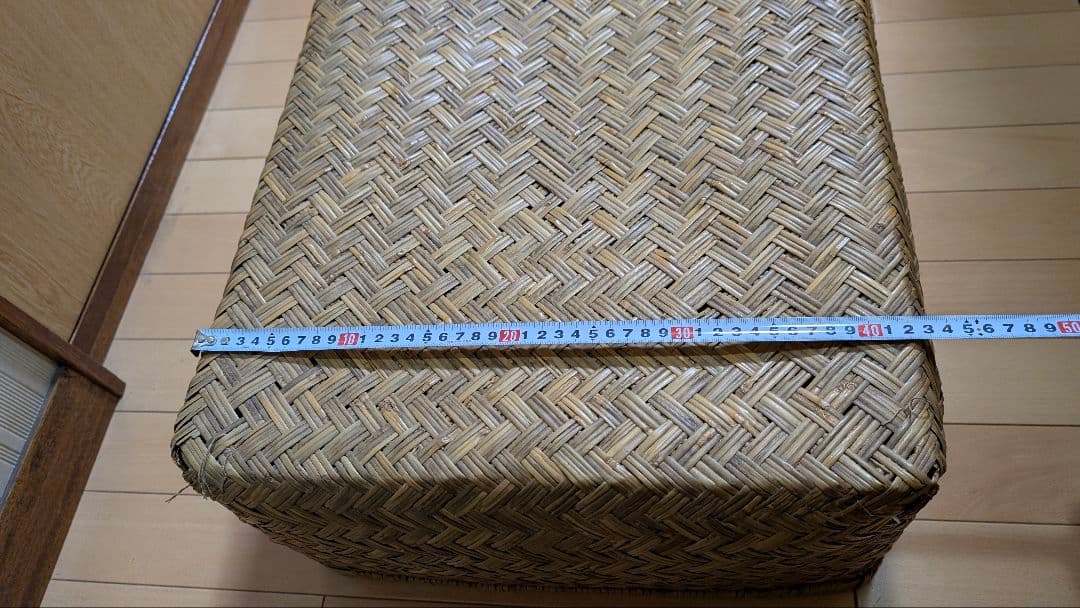 行李 竹 昭和レトロ 竹細工 大籠 アンティーク 箱 古民具