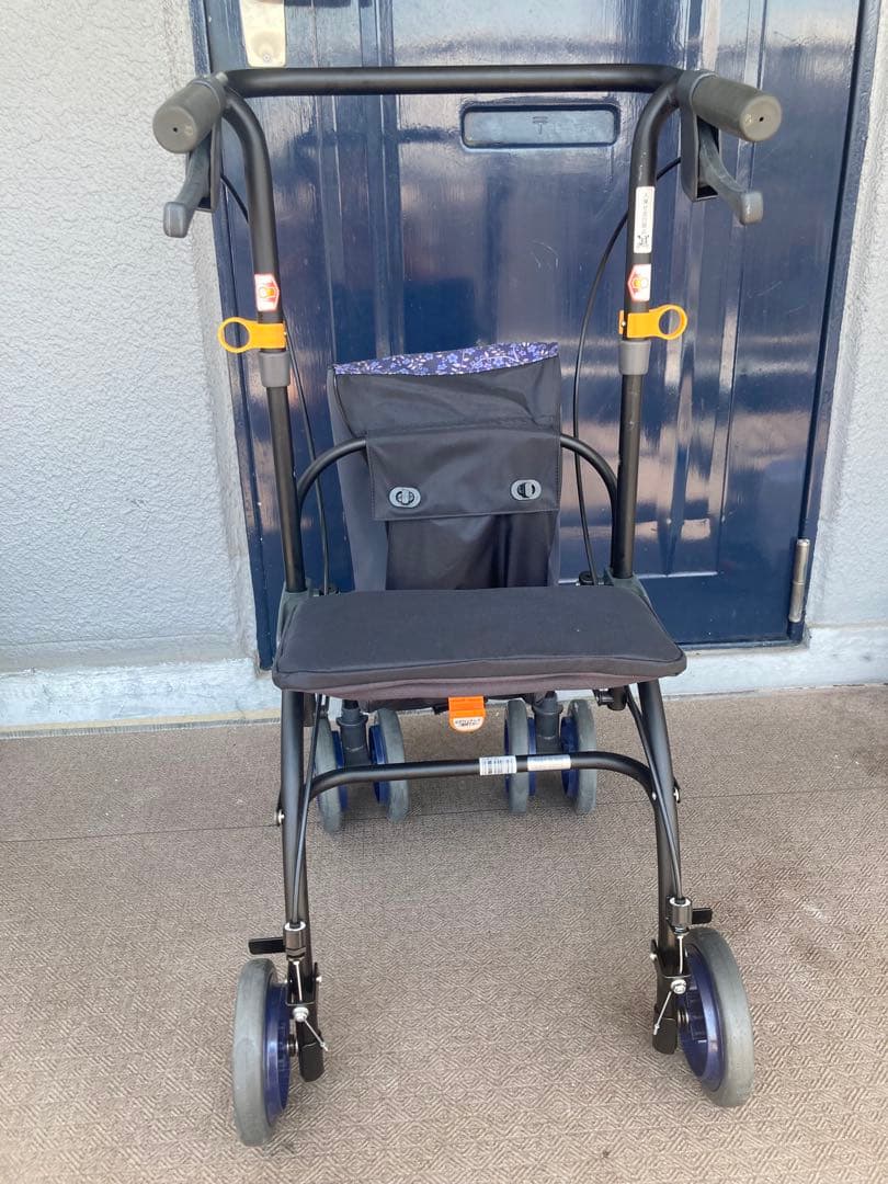 （良品）座れる シルバーカー カート 動作確認済 買い物 歩行器 手押し車 ②